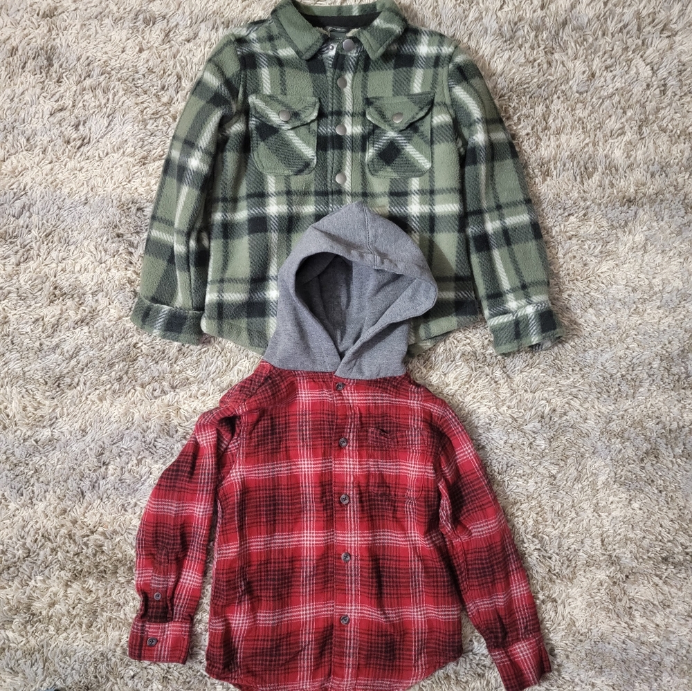 Boys flannel and coat bundle
